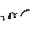 imageMoen Brantford Oil Rubbed Bronze TwoHandle Deck Mount Roman Tub Faucet Trim Kit with Single Function Handshower Valve Required T924ORB