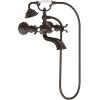 imageMoen S22105 Weymouth Two Handle Tub Filler with CrossHandles and Handshower ChromeOil Rubbed Bronze