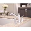 imageMoen T683BN Dartmoor twohandle high arc roman tub faucet Brushed NickelOil Rubbed Bronze
