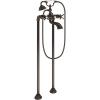 imageMoen S22105 Weymouth Two Handle Tub Filler with CrossHandles and Handshower ChromeOil Rubbed Bronze