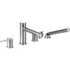 imageMoen T394 Align 2Handle Deck Mount Modern Roman Tub Faucet Trim Kit Valve Required Including Single Function Handshower ChromeChrome