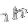 imageMoen T683BN Dartmoor twohandle high arc roman tub faucet Brushed NickelChrome