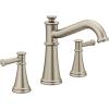 imageMoen T9023NL Belfield TwoHandle Deck Mounted Roman Tub Faucet Valve Required Polished NickelBrushed Nickel