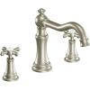 imageMoen TS22101BL Weymouth TwoHandle Roman Tub Faucet with Cross Handles Trim Kit Valve Required Trim Only Matte BlackBrushed Nickel