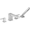 imageMoen TS914 90 Degree TwoHandle Deck Mount Roman Tub Faucet Trim Kit Valve Required Including Single Function Handshower Chrome