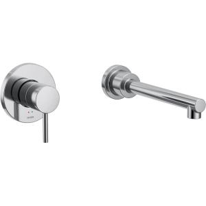 imageAlign Chrome Single Handle Wall Mount Tub Filler High Flow Tub Faucet with 10quot Spout Reach WT391