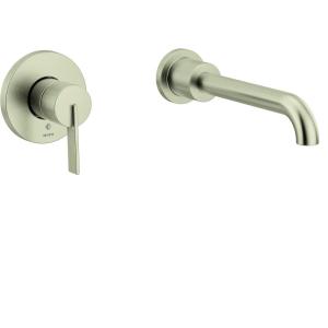 imageCia Brushed Nickel Single Handle Wall Mount Tub Filler High Flow Tub Faucet with 10quot Spout Reach WT6221BN