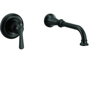 imageColinet Matte Black Single Handle Wall Mount Tub Filler High Flow Tub Faucet with 10quot Spout Reach WTS44501BL