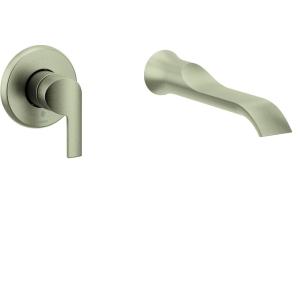 imageDoux Brushed Nickel Single Handle Wall Mount Tub Filler High Flow Tub Faucet with 10quot Spout Reach WTS981BN