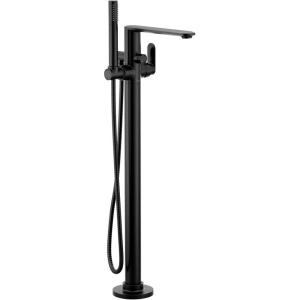 imageMoen Greenfield Matte Black One Handle Freestanding Floor Mount Tub Filler with Handshower Bathtub Faucet with Removable Wand 620BL