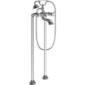 imageMoen S22105 Weymouth Two Handle Tub Filler with CrossHandles and Handshower ChromeChrome