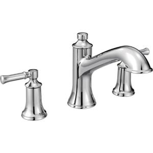 imageMoen T683BN Dartmoor twohandle high arc roman tub faucet Brushed NickelChrome