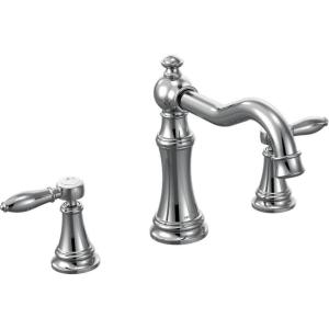 imageMoen Ts22103Orb Weymouth TwoHandle High Arc Roman Tub Faucet Oil Rubbed BronzeChrome