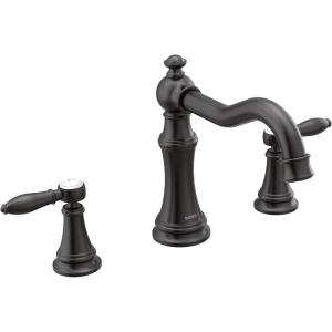 imageMoen Ts22103Orb Weymouth TwoHandle High Arc Roman Tub Faucet Oil Rubbed BronzeMatte Black