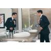 imageMoen TS43002BN Arris TwoHandle Modern 8 in Widespread Bathroom Faucet Trim Kit Valve Required Brushed NickelChrome