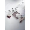 imageMoen TS43002BN Arris TwoHandle Modern 8 in Widespread Bathroom Faucet Trim Kit Valve Required Brushed NickelChrome