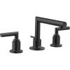 imageMoen TS43002BN Arris TwoHandle Modern 8 in Widespread Bathroom Faucet Trim Kit Valve Required Brushed NickelMatte Black