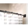 imageMoen Brushed Nickel 72inch Permanent Mount Adjustable Curved Shower Rod Wall Mounted Shower Curtain Rod for Bathtub Shower CSR2164BNMatte Black