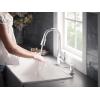 imageMoen Reyes Chrome OneHandle High Arc Pulldown Kitchen Faucet with Soap Dispenser and Power Boost 87932Chrome