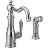 imageMoen S72101BG Weymouth OneHandle Traditional Kitchen Faucet with Side Sprayer Brushed GoldChrome
