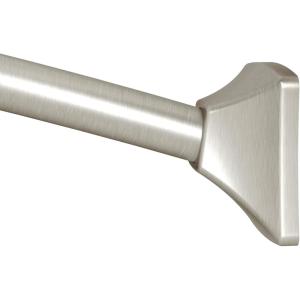 imageMoen Brushed Nickel 72inch Permanent Mount Adjustable Curved Shower Rod Wall Mounted Shower Curtain Rod for Bathtub Shower CSR2164BNBrushed Nickel