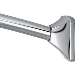 imageMoen Brushed Nickel 72inch Permanent Mount Adjustable Curved Shower Rod Wall Mounted Shower Curtain Rod for Bathtub Shower CSR2164BNChrome