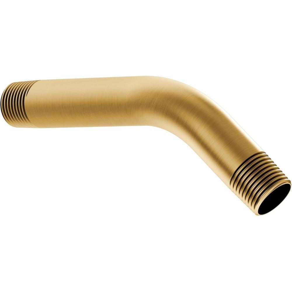 imageMoen 10154 Shower Accessory Shower Arm With 12Inch IPS Connections 6Inch ChromeBrushed Gold