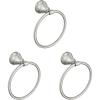 imageMoen Halle Brushed Nickel Moen MY0386BN Halle Single Post Bathroom Hand Towel Ring MY0386BNTowel Ring Pack of 3
