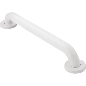 imageMoen R8912W Bathroom Safety 12Inch Stainless Steel Bathroom Grab Bar with Concealed Screws Glacier White