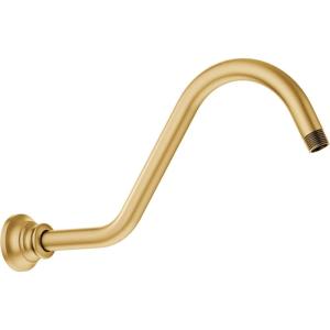 imageMoen S113NL Waterhill Replacement Curved Shower Arm Extension Polished NickelBrushed Gold
