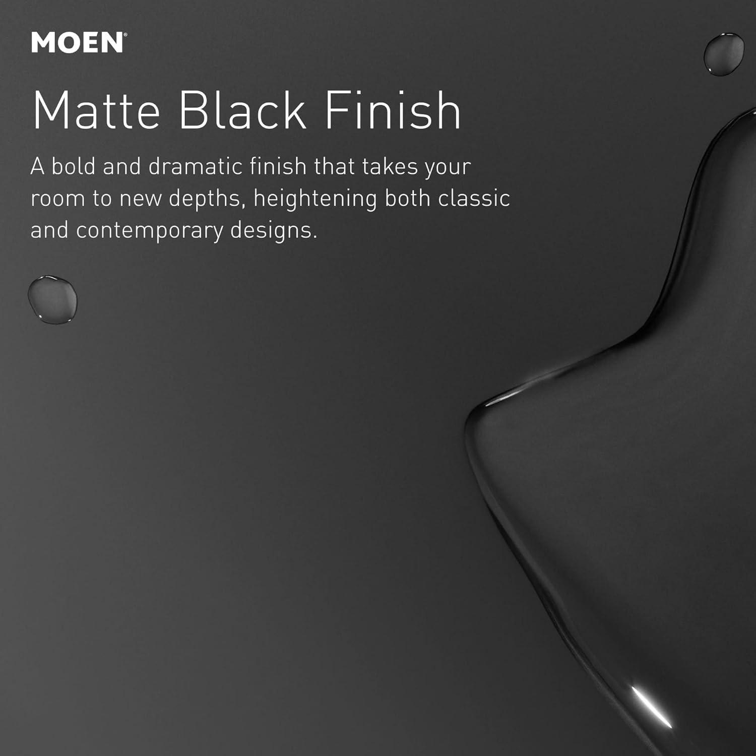 imageMoen Sinema Matte Black SingleHandle Touchless High Arc Pulldown Kitchen Faucet Spring Kitchen Sink Faucet with Pulldown Sprayer Head and Wave Motion Sensor S5235EWBL