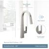 imageMoen S75005EVC Nio Smart Faucet Touchless Pull Down Sprayer Kitchen Faucet with Voice Control and Power Boost ChromeChrome