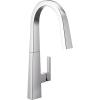 imageMoen S75005EVC Nio Smart Faucet Touchless Pull Down Sprayer Kitchen Faucet with Voice Control and Power Boost ChromeChrome