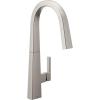 imageMoen S75005EVC Nio Smart Faucet Touchless Pull Down Sprayer Kitchen Faucet with Voice Control and Power Boost ChromeSpot Resist Stainless