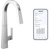 imageMoen S75005EVC Nio Smart Faucet Touchless Pull Down Sprayer Kitchen Faucet with Voice Control and Power Boost ChromeChrome