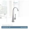 imageMoen Chrome Kurv OneHandle High Arc Single Mount Cold Water Beverage Faucet with Optional Filtration System S5560Matte Black