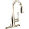 imageMoen Kurv Collection Chrome OneHandle Pulldown Bar Faucet with Power Clean Featuring Reflex 6126Polished Nickel