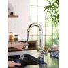 imageMoen S52003BL Paterson OneHandle Pulldown Bar Faucet with Power Clean Includes Interchangeable Handle Matte BlackChrome