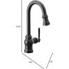 imageMoen S52003BL Paterson OneHandle Pulldown Bar Faucet with Power Clean Includes Interchangeable Handle Matte BlackMatte Black