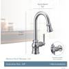 imageMoen S52003BL Paterson OneHandle Pulldown Bar Faucet with Power Clean Includes Interchangeable Handle Matte BlackSpot Resist Stainless
