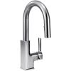imageMoen S62308 STO OneHandle High Arc Pulldown Modern Bar Faucet with Power Clean ChromeChrome