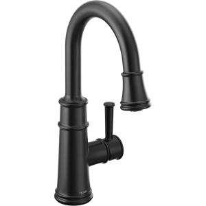 imageMoen 6260SRS Belfield OneHandle Pulldown Bar Faucet with Power Clean Featuring Reflex StainlessMatte Black