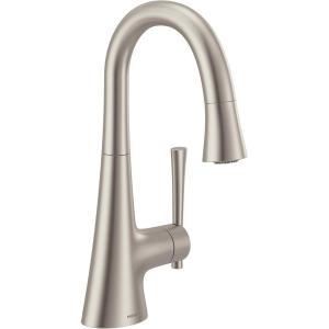 imageMoen Kurv Collection Chrome OneHandle Pulldown Bar Faucet with Power Clean Featuring Reflex 6126Stainless