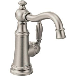 imageMoen S62101SRS Weymouth Single Handle Traditional Bar Faucet Spot Resist Stainless