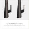 imageMoen Nio Black Stainless Smart Faucet Touchless PullDown Sprayer Kitchen Faucet with Voice and Motion Control S75005EV2BLS