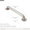 imageMoen R8930BL Concealed Grab Bar AC 30Inch Bathroom Safety Grab Bar