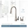 imageMoen S7235EVC SinemaSmart Faucet Touchless Pull Down Sprayer Kitchen Faucet with Voice Control and Power Boost ChromeChrome