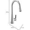 imageMoen S7235EVC SinemaSmart Faucet Touchless Pull Down Sprayer Kitchen Faucet with Voice Control and Power Boost ChromeChrome